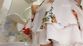 super hairy pussy became tight without sex and barely let in a glass cock,multiple orgasms squirt excitedly moaning with - 5 image