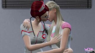 Doctor kissing patient. Lesbian Sex in the Hospital - 6 image