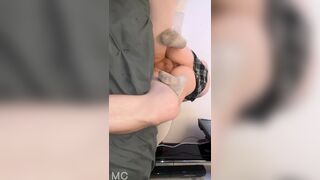 Tiny melody Creme restrained and cumming - 1 image