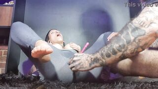 wet yoga pants and multiple squirts... he had no compassion!! ??