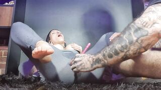 wet yoga pants and multiple squirts... he had no compassion!! With Iron - 8 image