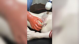 Blond secretary gets tied to a table and has multiple orgasms - 12 image
