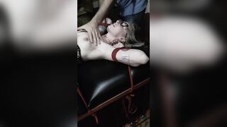Blond secretary gets tied to a table and has multiple orgasms - 2 image