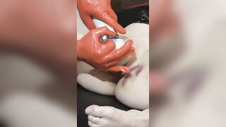 Blond Secretary gets tied up and helped to multiple orgasms and squirting - 9 image