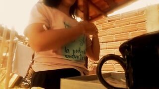 Brittany touches her pussy in the laundry room - 2 image