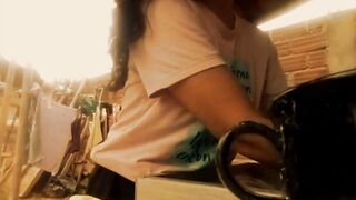 Brittany touches her pussy in the laundry room - 5 image