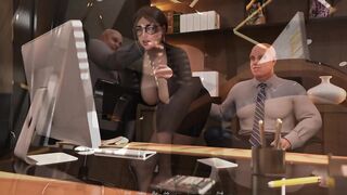 3d Game - THE OFFICE - Sex Scene #10 Boss lesson and Pervert oldman - 3 image