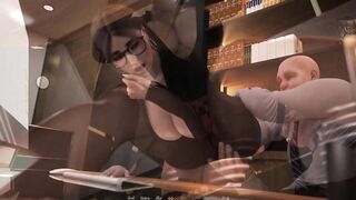 3d Game - THE OFFICE - Sex Scene #10 Boss lesson and Pervert oldman - 5 image