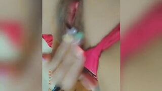 Rich Dominican, a good whore with her dildo, she masturbates very hard until she cums, daddy, we are going to be very ri - 15 image