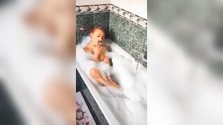 3 squirts while masturbating me and smoking on the shower. Sexy Devil - 3 image