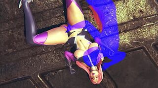 Makai Kishi from taimanin asagi 3 - 3d sfm animation pussy licking until he squirt with her tight little pussy on my face - 1 image