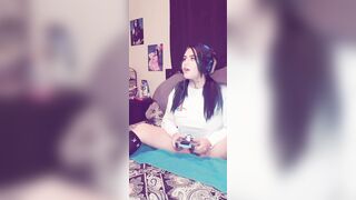 Teen Fucks Gaming Controller Till She Squirts - 5 image