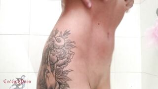 Getting aroused in the public shower and ends in squirt - EsdeathPorn - 5 image