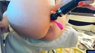 Masturbation Juicy Squirt with my Vibrator - 2 image