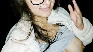 Stepsister gives a blowjob while taking a walk in the woods outdoor - 10 image