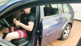 Horny milf almost caught masturbating her son's friend car - 5 image