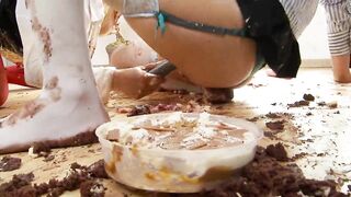 Crazy Foodgames! Horny milfs stuck cake up their pussys!  -4K - 7 image