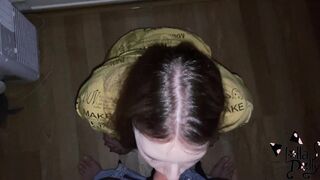 Juicy slobbery face fuck with cum in throat - 11 image