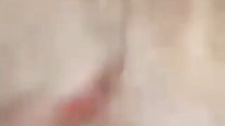 Amateur working her succulent pussy with cucumber - 12 image