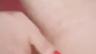 Amateur working her succulent pussy with cucumber - 2 image