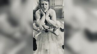 Anal Hooked Pawg Fucking her BBC Dildos - 9 image