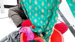 Helping My Stepsister In Washing Clothes In Exchange Of Anal Sex With Hindi Audio - 3 image