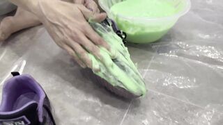 Trashing Sneakers (Trainers) with Super Sticky Slime - 2 image