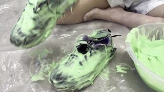 Trashing Sneakers (Trainers) with Super Sticky Slime - 6 image