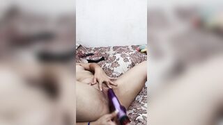 Colombian whore masturbates with her dildo until  cums - 11 image