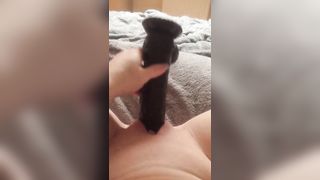 Fucking my Tight Pink Pussy with Moms Huge BBC Dildo & Squirting everywhere - 4 image