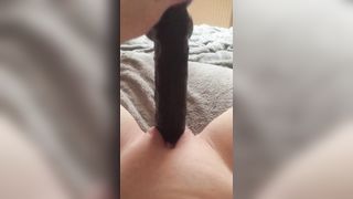 Fucking my Tight Pink Pussy with Moms Huge BBC Dildo & Squirting everywhere - 5 image