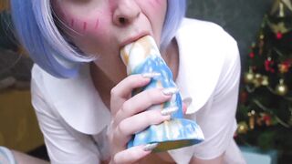A Christmas gift for Rei Ayanami - Cosplay Bad Dragon Anal Evangelion Spooky Boogie - 14 image