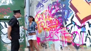 Spray painting leads the milf to get disciplined with rough deepthroating and deep anal thrusts - 2 image