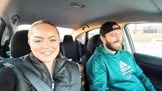 Christmas Toy Test. Using the Lovense Lush 3 on Alexis Kay in public before fuck and creampie