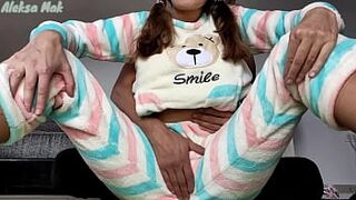 stepbrother like petting my small tits and wet pussy in pajama ( squirt compilation bonus ) - 1 image