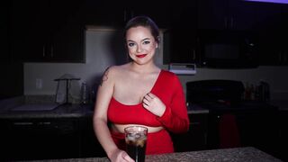 Picking up Huge Natural Tits Alexis Kay on New Years after she flashes her boobs publicly in the club. - 5 image
