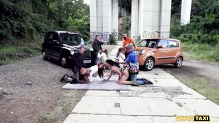 Fake Taxi - hard rough outdoor Orgy with Eden Ivy, Rebecca Volpetti, Lady Gang and Jennifer Mendez with blowjobs, squirting orgasms and hot fucking - 3 image