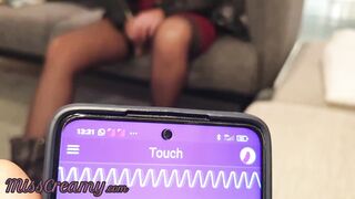 Public Flash - Female squirting orgasm with remote toy at the shopping center - Control teacher's pussy with Lush - MissCreamy - 10 image