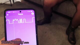 Public Flash - Female squirting orgasm with remote toy at the shopping center - Control teacher's pussy with Lush - MissCreamy