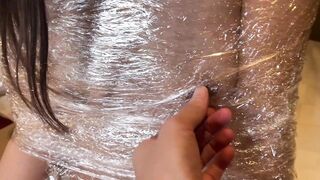 [Private Video]Sex with my girlfriend wrapped in a wrap. Japanese amateur masturbation squirting massage blowjob big breasts creampie couple - 5 image