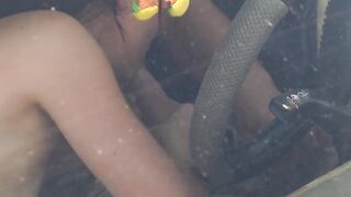 Little horny outdoor date! How can you piss so much? - 2 image