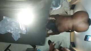 Hairy Petite Ebony Pussy Fuck Lesbians Play time And A BBW Squirts Her Pee - 15 image