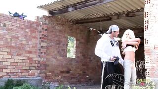 Taking photos of the beautiful blonde outdoors turns sexual - 2 image