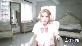 Blonde cute short hair Asian girl with big boobs and wet pussy got fucked by big dick - 7 image