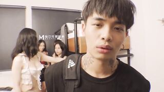 Skinny inexperienced slut girl with big boobs and big butts have sex with her big dick roommate - 2 image