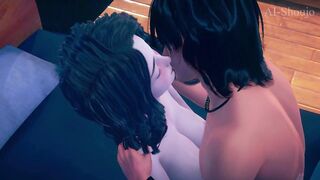 AI Shoujo Kenzo fucks Japanese beauties Celine & Okabe in realistic THREESOME sex UNCENSORED - 3 image