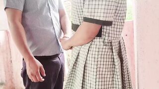 Indian college girl hard fucking in outdoor - 1 image