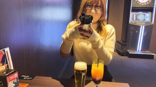 [Private Video]After drinking lightly, have sex at a manga cafe where we can't speak! Japanese amateur masturbation squirting massage blowjob big breasts creampie couple - 2 image