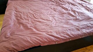 Wife puts on music and is shared in a trio with her husband without him noticing - 4 image