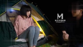 Sexy girl with a horny guy have sex outside the house - 7 image